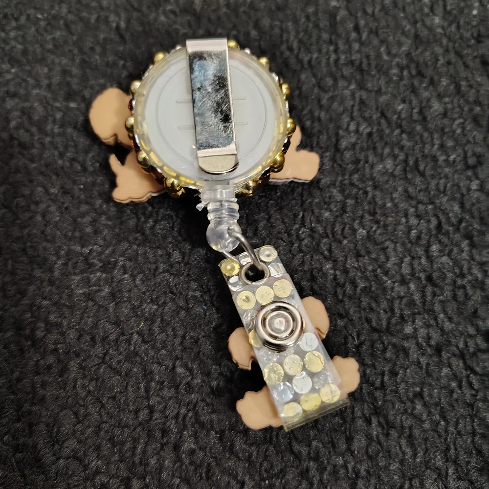 Dog Mom Badge Reel Teacher Nurse ID Badge Holder Cute Retractable Badge Holder - Picture 2 of 2